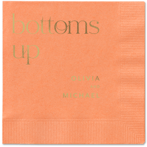 Modern Dining Napkin, Yellow, Coral, gold