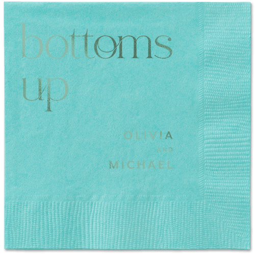 Modern Dining Napkin, Green, Aqua, sage