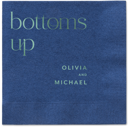 Modern Dining Napkin, Green, Navy