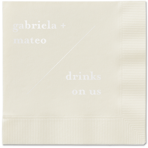 Modern Stylings Napkin, White, Ecru