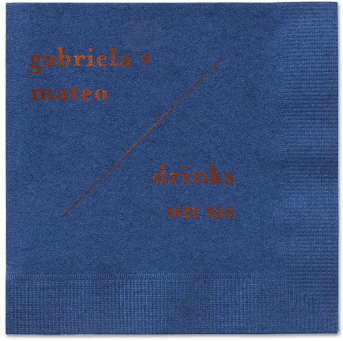 Modern Stylings Napkin, Brown, Navy, mocha