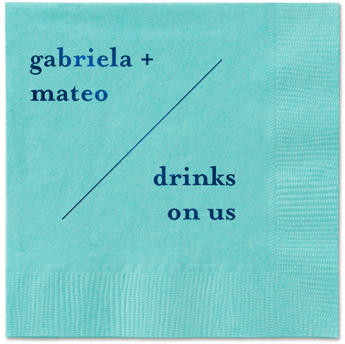Modern Stylings Napkin, Blue, Aqua, midnight