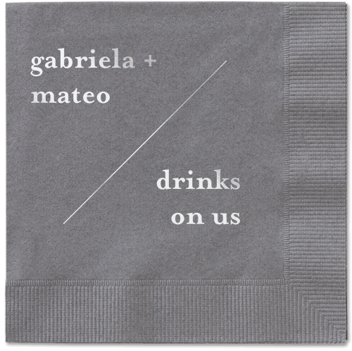 Modern Stylings Napkin, Grey, Pewter