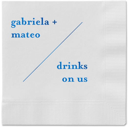 Modern Stylings Napkin, Blue, White, royal