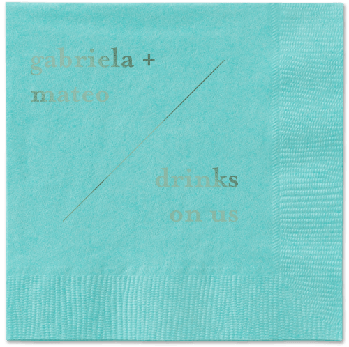Modern Stylings Napkin, Green, Aqua