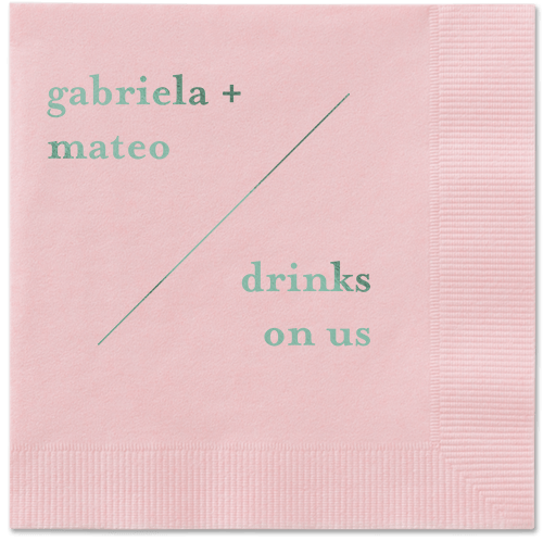 Modern Stylings Napkin, Green, Blush, sage