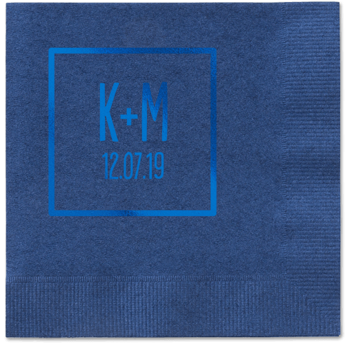 Boxed Bliss Napkins, Blue, Navy