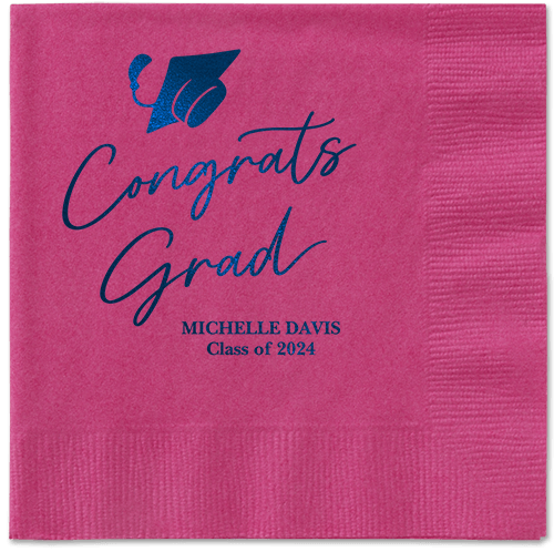 Party Cap Napkin, Blue, Magenta