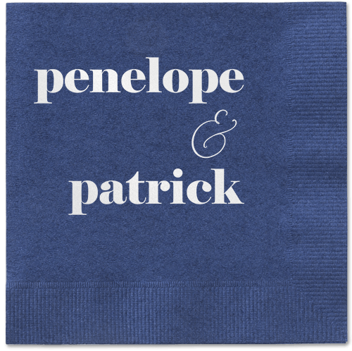 Winsome Wanderlust Napkin, White, Navy, white