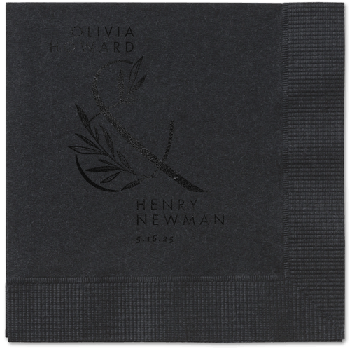 Splendid Spruce Napkin, Black, Black, black