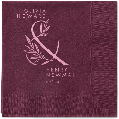 Splendid Spruce Napkin, Pink, Berry