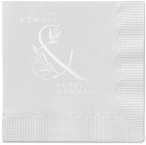 Splendid Spruce Napkin, White, White, white