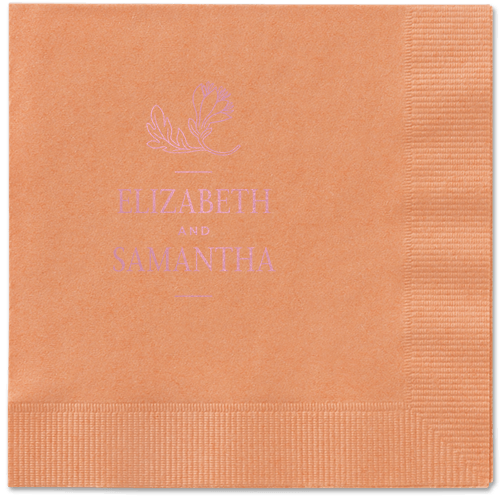 Newlywed Nouveau Napkin, Pink, Coral, blush