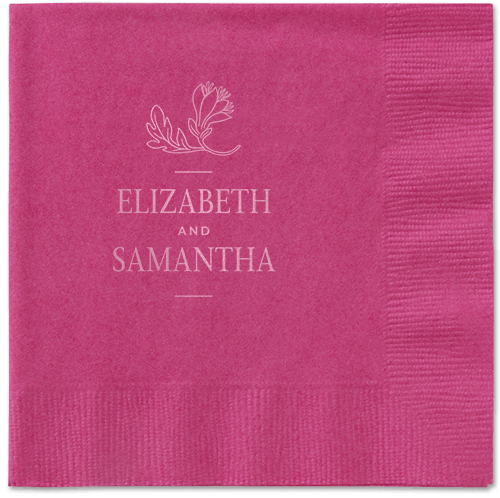 Newlywed Nouveau Napkin, Pink, Magenta