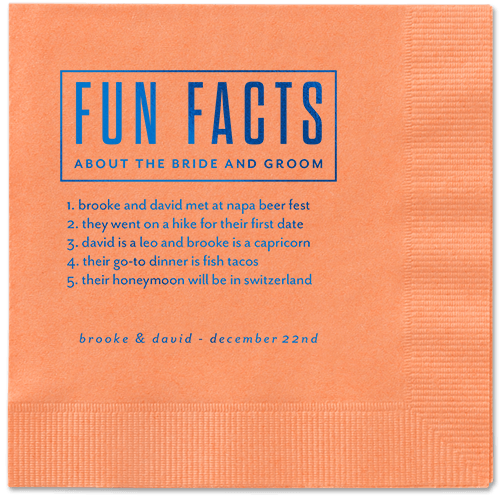 Cherished Chapters Napkins, Blue, Coral, Royal