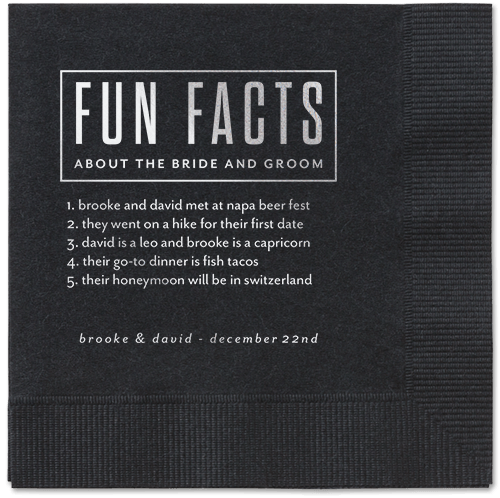 Cherished Chapters Napkins, Grey, Black, Silver