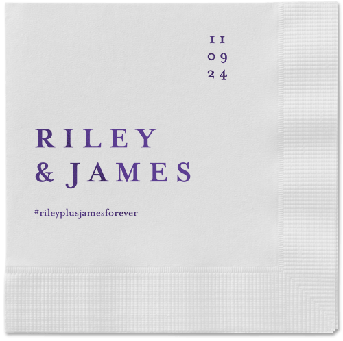 Weathered Wash Napkin, Purple, White