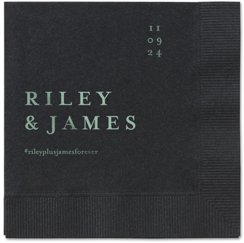 Weathered Wash Napkin, Green, Black, sage