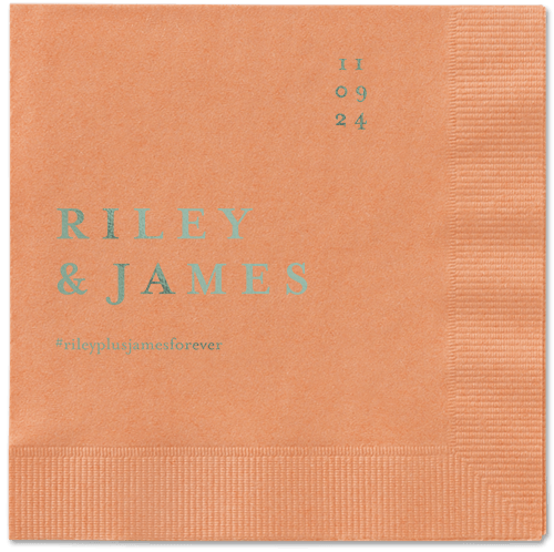 Weathered Wash Napkin, Green, Coral