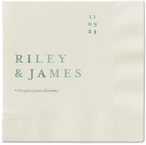 Weathered Wash Napkin, Green, Ecru, sage