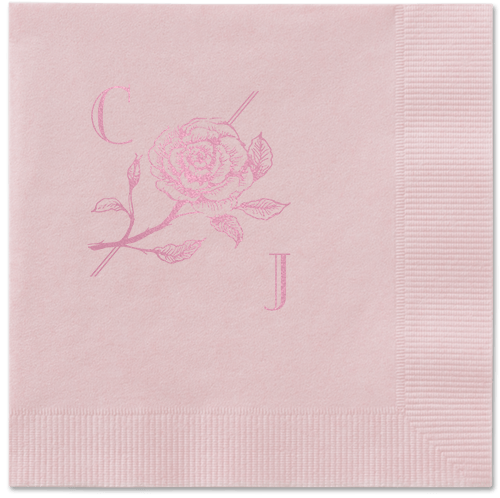 Romantic Rose Napkin, Pink, Blush, blush