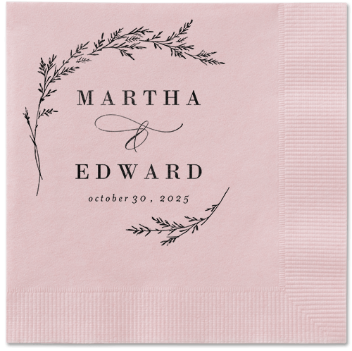Spectacular Spruce Napkin, Black, Blush