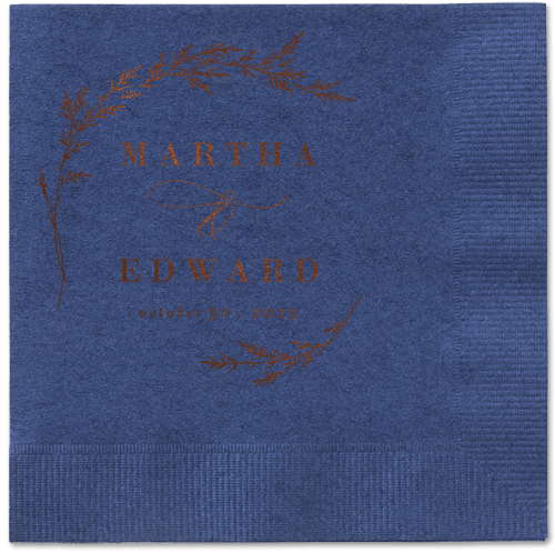 Spectacular Spruce Napkin, Brown, Navy, mocha