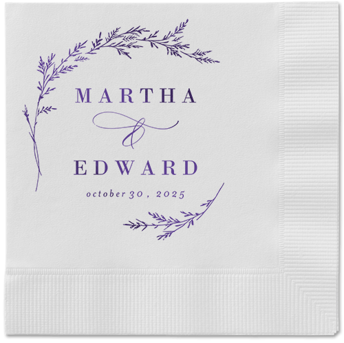 Spectacular Spruce Napkin, Purple, White, purple