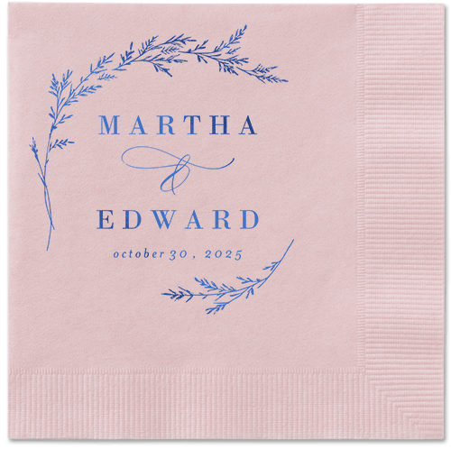 Spectacular Spruce Napkin, Blue, Blush, royal