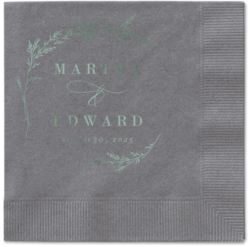 Spectacular Spruce Napkin, Green, Pewter, sage