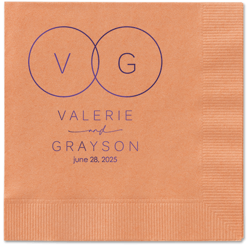 Refined Rings Napkin, Purple, Coral, purple