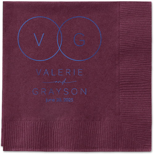 Refined Rings Napkin, Blue, Berry