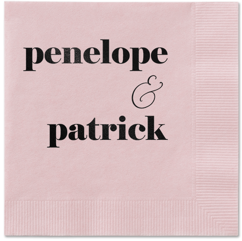 Winsome Wanderlust Napkin, Black, Blush