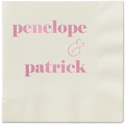 Winsome Wanderlust Napkin, Pink, Ecru