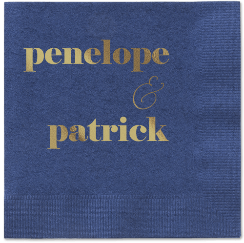 Winsome Wanderlust Napkin, Yellow, Navy