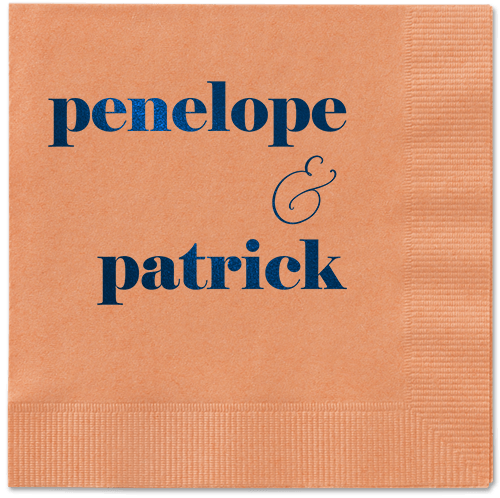 Winsome Wanderlust Napkin, Blue, Coral, midnight