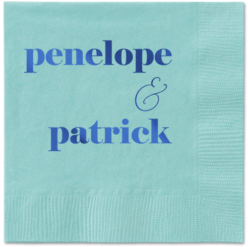 Winsome Wanderlust Napkin, Blue, Aqua, royal