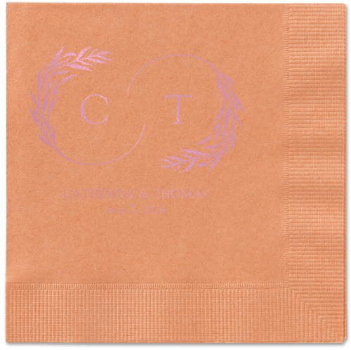 Reflective Rings Napkin, Pink, Coral, blush