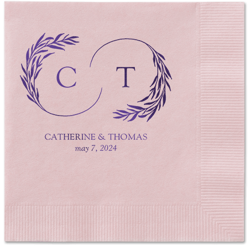 Reflective Rings Napkin, Purple, Blush, purple