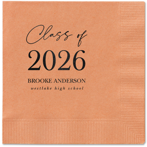 Penmanship Class Napkin, Black, Coral, black