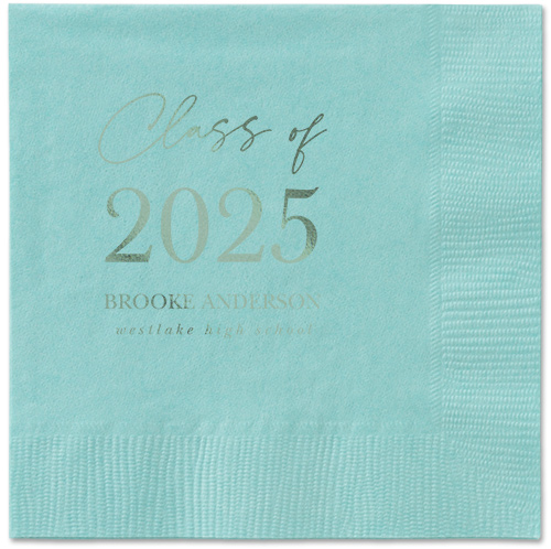 Penmanship Class Napkin, Green, Aqua