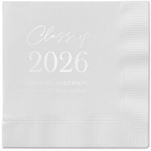 Penmanship Class Napkin, White, White, white