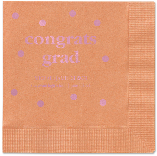 Speckled Blots Napkin, Pink, Coral