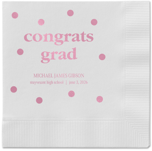 Speckled Blots Napkin, Pink, White, blush