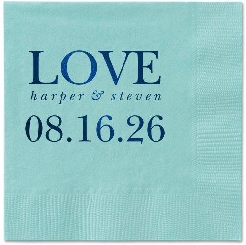 Official Headlines Napkin, Blue, Aqua, midnight