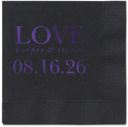 Official Headlines Napkin, Purple, Black, purple
