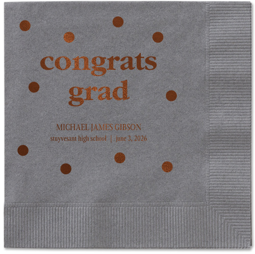 Official Headlines Napkin, Blue, Pewter, royal
