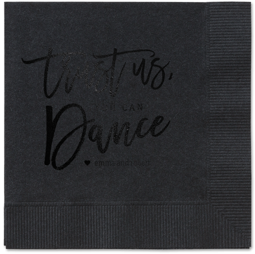 Dance Along Napkins, Black, Black