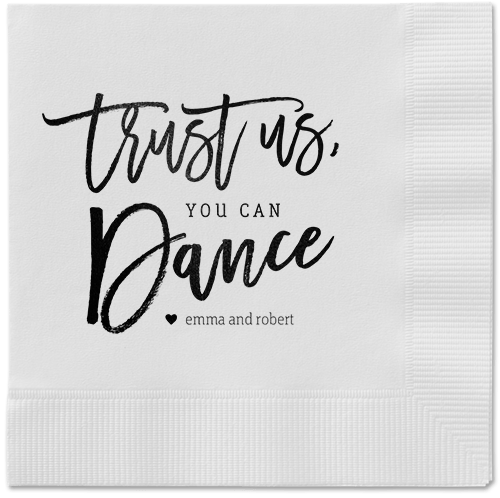Dance Along Napkins, Black, White, Black