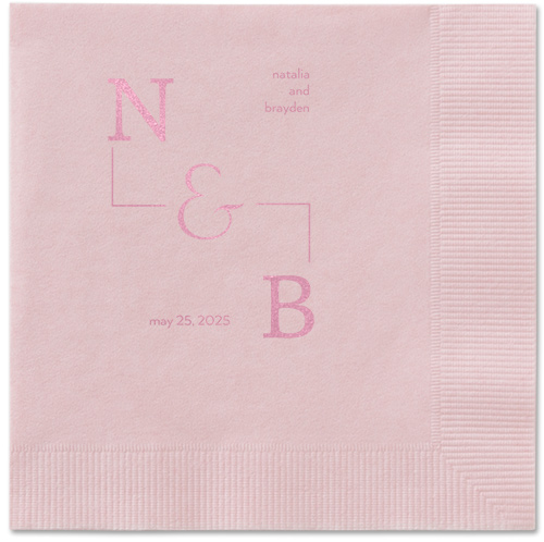 Modern Line Napkin, Pink, Blush